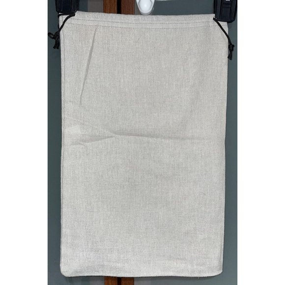 Jutta Neumann New York Logo Gray Drawstring Sandals Shoes Dust Bag Cover 9x14 - Picture 2 of 3